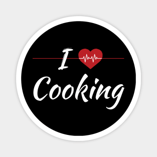 I Love Cooking Cute Red Heart Magnet